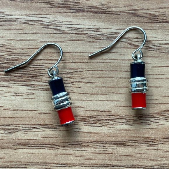 Women Earrings Blue/Red Tone Fashion Earrings - Picture 6 of 7